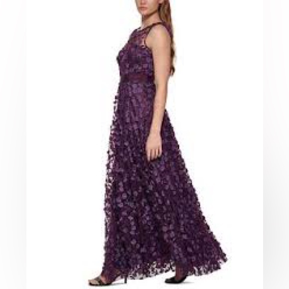 Eliza J Purple Sleeveless Maxi Gown for Weddings - Picture 4 of 12